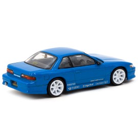 DCD Nissan Silvia (S13) Vertex RHD (Right Hand Drive) Blue Metallic Diecast Model Featuring "Toyo Tires" "Global64" Series Toy