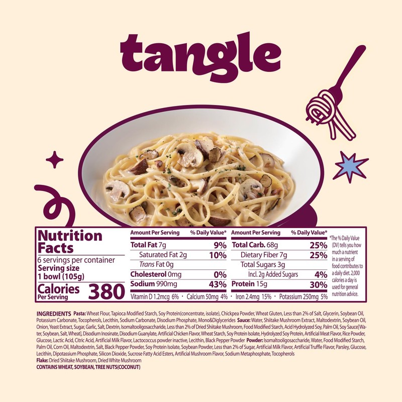Samyang Tangle Creamy Mushroom Linguine Truffle and Shiitake Flavor Savory