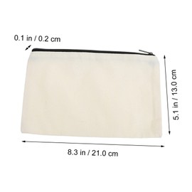 DECHOUS 12pcs DIY Sublimation Blank Makeup Storage Bags Portable Canvas Cosmetic Bag for Custom Designs for Travel Crafting for Friends Family