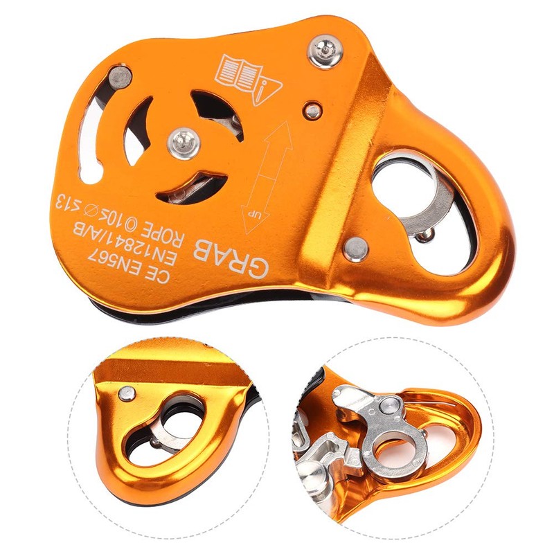 Climbing Pulley, Climbing Grab Rope Self-Locking Fall Rope Protector Climbing