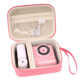 MOSISO Kids Camera Case Compatible with ESOXOFFORE/for Dylanto/for DUDUDRAGON/for GKTZ/for Dafotil/for Careenoah/for Aasonida Instant Print Cameras, Portable Digital Camera Organizer Bag, Pink