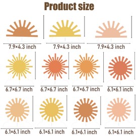 Boho Sun Honeycomb Centerpieces Hippie Sun Table Decorations 11PCS Muted Sun Table Centerpieces Boho Rainbow Birthday Decor for First Trip Around The Sun Baby Shower Supplies