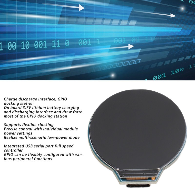 LCD Development Board Professional 1.28 Inch IPS Circular Screen 240×240