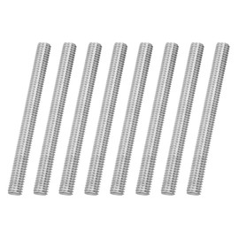 sourcing map 8Pack M6x65mm Fully Threaded Rod, 316 Stainless Steel Right Hand All Thread Screw Studs for Furniture Assembly Fastening, 1mm Pitch