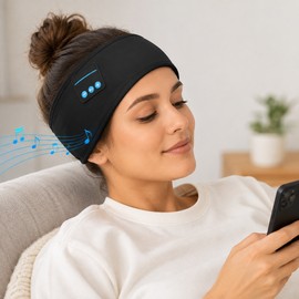 Bluetooth Headband Headphones for Sleeping & Sports – Wireless Music Headband with Comfortable Stereo Speakers for Travel, Fitness & Relaxation
