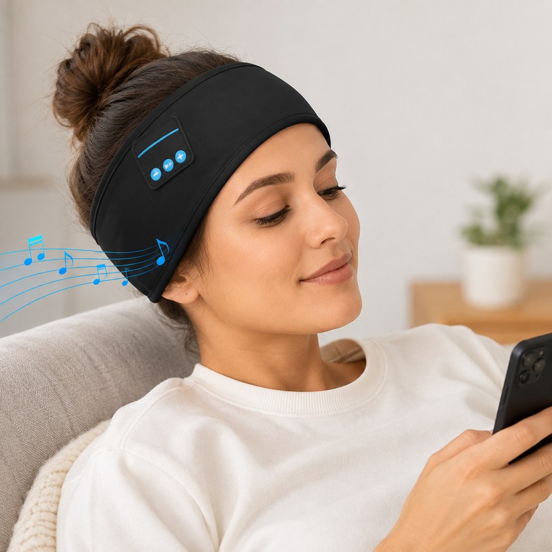 Bluetooth Headband Headphones for Sleeping & Sports – Wireless Music