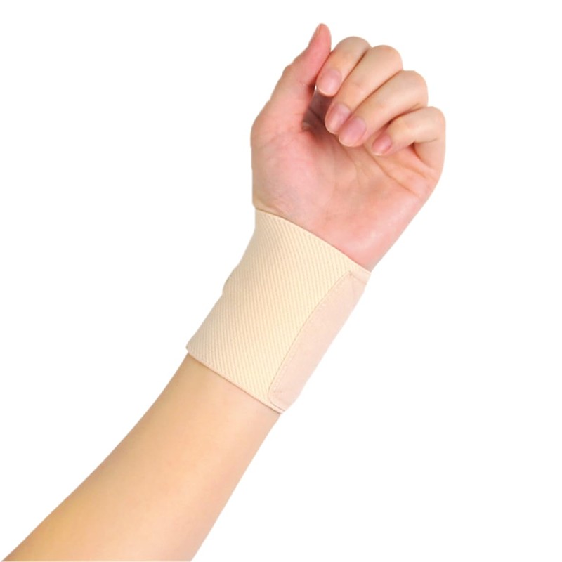 竹虎 手関節固定バンド(手首サポーター) ソフラウルファー リスト ベージュ フリーサイズ 手首廻り12~20cm 抗菌加工済 左右兼用