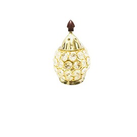 Brass Akhand Diya Jyot Diya with Crystal Golden Diya Jyot Deepak Pooja Dia Brass Diwali Puja Diwali Diya/Deepawali Deepak Oil Lamps Lantern/Christmas Decoration Unique Design Gift Items Size- 5 inch
