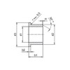 Plain bearing with collar GFM-222530-25 / diameter d1 = 22