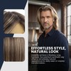 Sallcks Mens Blonde Brown Long Straight Synthetic Natural Looking Costume