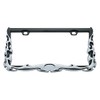 Chrome "Flame" Accented License Plate Frame