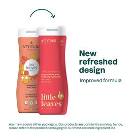 ATTITUDE Shampoo and Body Wash for Kids, EWG Verified, Dermatologically Tested, Plant- and Mineral-Based Ingredients, Vegan and Cruelty-Free, Mango, 473 mL