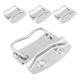 Eilumduo 4Pcs Ring Chest Handles, Stainless Steel Wooden Box Pull Heavy Duty Toolbox Handle for Door and Case (M-Handle, 80mm Length)