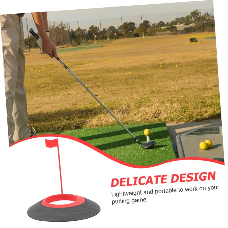 SUPVOX 1set Thickened Golf Putting Cup Flag Portable TPU Practice