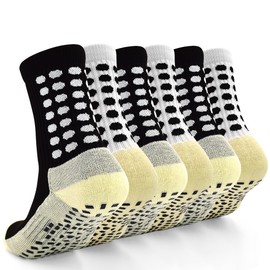 ELUTONG Kids Grip Soccer Socks Anti Slip Football Athletic Sports Crew Socks for 4-16 Years Youth Boys Girls (New Upgrade)