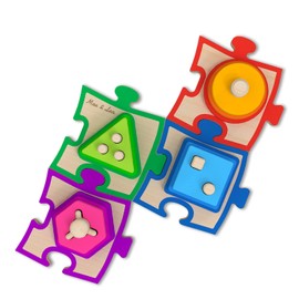 Max & Lea Montessori Sensory Shape Board Toys for 1 2 3 4 5 6 Years Old Boys and Girls Gift Educational Travel Lock Board for Toddlers Preschool Activities Learning for Baby 1+ Award Winner 2022