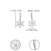 EVER FAITH Snowflake Dangle Earrings for Women, 925 Sterling Silver
