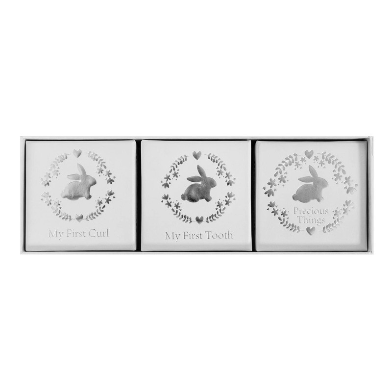 Baby Shower Keepsake Boxes Set of 3 - Tooth/Curl/Precious Things