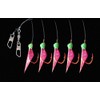 Leader/with Luminous Dots – Genuine Fish Skin Red, Hook Size