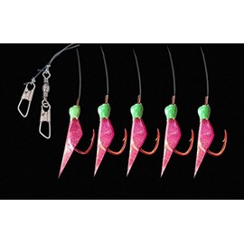 Leader/with Luminous Dots – Genuine Fish Skin Red, Hook Size 12/7720205