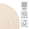Ryncoco Round Placemats Cotton Heat Resistant Braided Placemats Washable 14