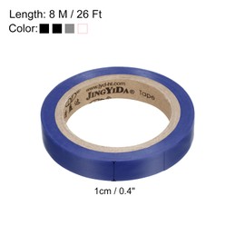 PATIKIL 26Ft Grip Finishing Tape, 4 Pack PVC Racquet Finishing Tapes Racket Accessories Sticky Seal for Tennis Badminton, Grey/Black/White/Blue