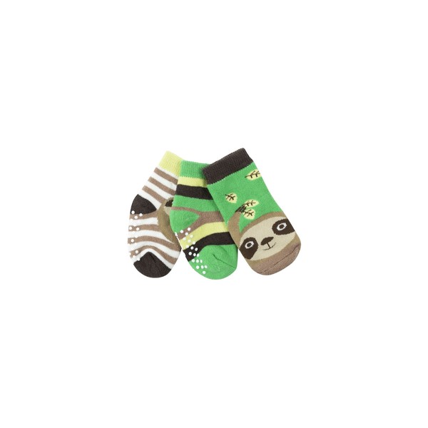 ZOOCCHINI Comfort Terry Socks Silas the Sloth Ages 0-24 months
                            3 Count