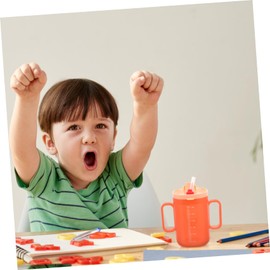 GOOHOCHY Prevent Drinking Cup Double Handle Kids Water Cup with Measurement Scale Safe for Toddlers Ideal for Water and Juice Kids Drinking Solution