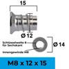 Stahlia Screw-in Nut M8 x 15 Thread Insert Wood Steel
