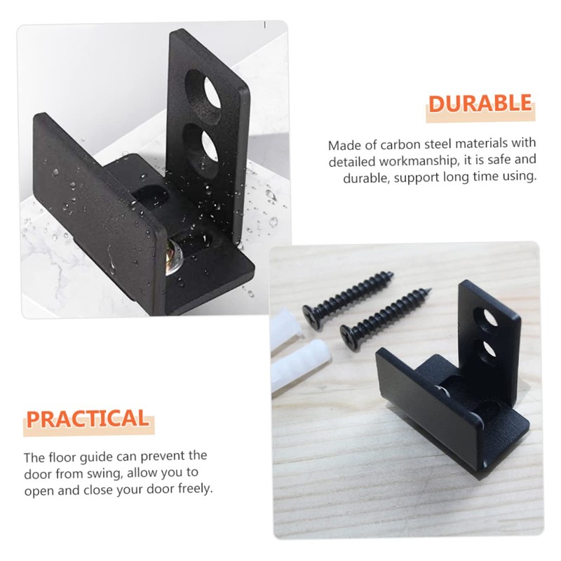 Gatuida Floor Guides Swing Stopper Barn Door Guide Stop Wall