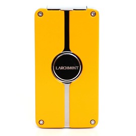Larchmont Jackson Hole Triple Torch Butane Lighter with Built-in Punch Cutter (Yellow)
