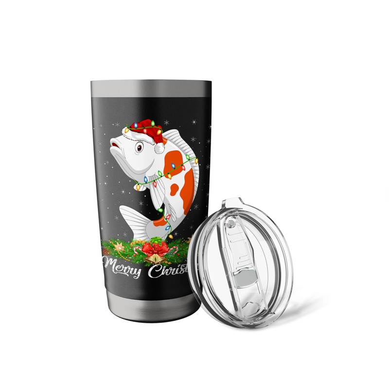 Xmas Lighting Decor Santa Hat Koi Fish Christmas Stainless Steel
