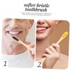 Alipis 10 Pack Soft Travel Toothbrushes Bamboo Charcoal Wooden Handle