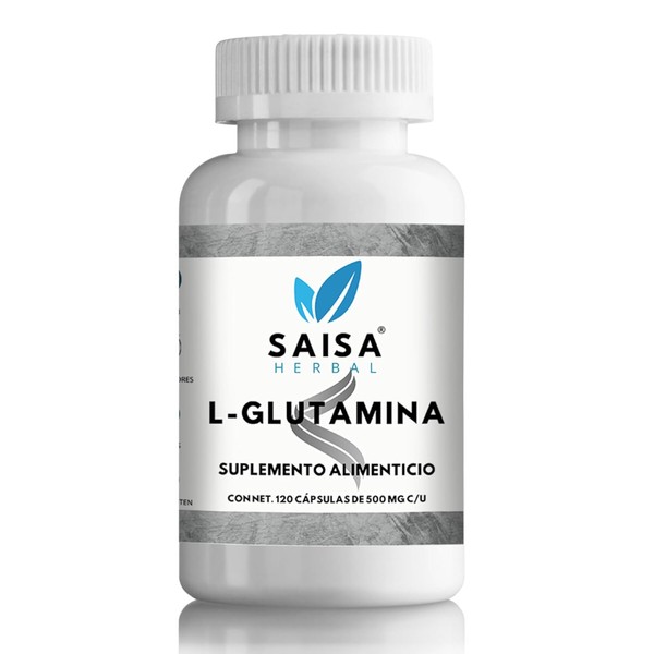 L-Glutamina 100% Puro 120 cápsulas con 500 mg c/u. Calidad