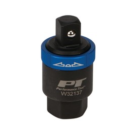 Performance Tool W32137 1/2-Inch Drive Ratcheting Breaker Bar Adapter - Converts Breaker Bar or Sliding T-Handle into Ratchet - Reversible Ratcheting Mechanism with Anodized Switch Collar