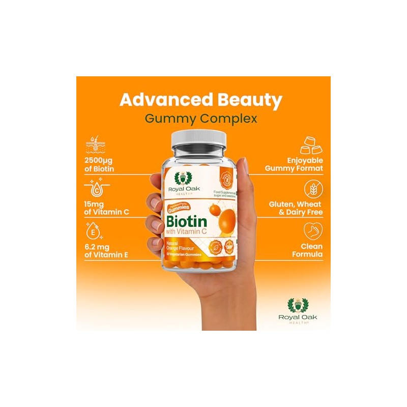 Biotin Gummies with Vitamin C + Vitamin E | Hair,