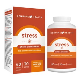 Genuine Health Stress with Saffron and Ashwagandha, 60 Capsules, 60 Capsules