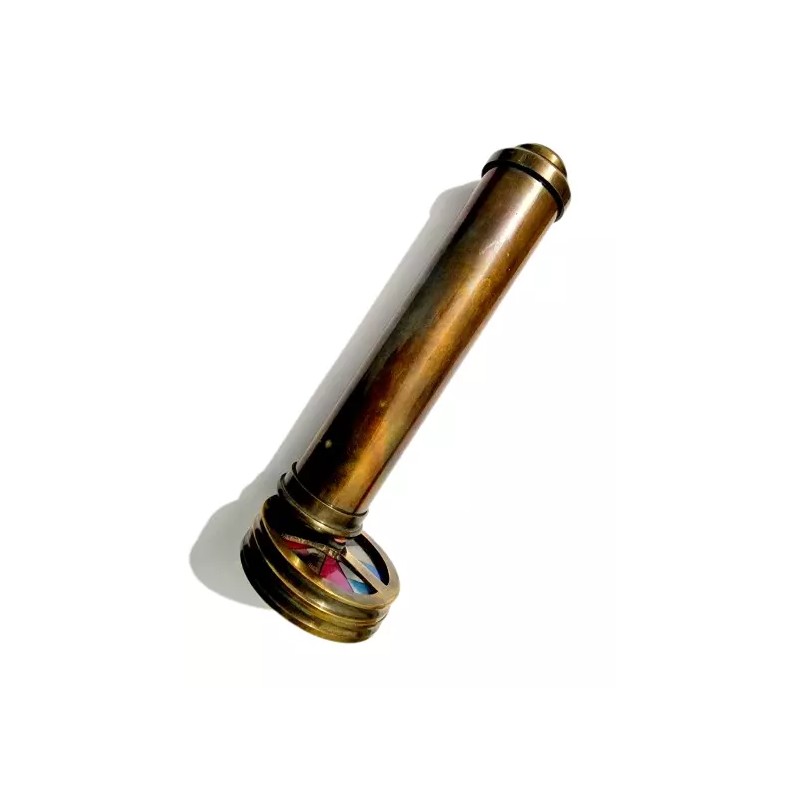 Antique Finish Brass Double Wheel Kaleidoscope Maritime Optical Best Gift