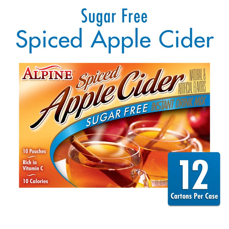 Alpine Sugar Free Spiced Apple Cider Instant Drink Mix, Rich