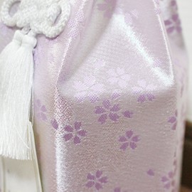 Hand 供養 Covers Bag Only Cremation Urn 3 Dimension 金糸 Sakura Purple
