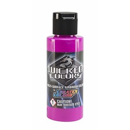 Createx Wicked Colors Airbrush Color - 16 oz, Fluorescent Raspberry