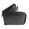 Dangerous Threads Mens Black Leather Wallet Lamb Zippered Bifold 782