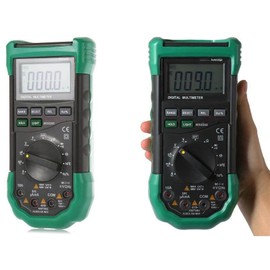 MS8268 Digital Multimeter, Auto/Manual Range, AC/DC Ammeter Voltmeter, Professional 5 in 1 Electrical Tester with Test Leads & Multifunctional Socket