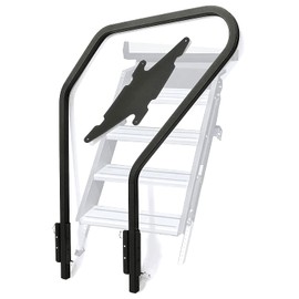 KUAFU RV Handrail Compatible with Any Generation 3 Triple Or Quad Solid Step for 5th Wheel Rvs Travel Trailers Steel 3 or 4 Step