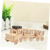 Gatuida DIY Wooden Train for Unpainted Model Train Kit Educational