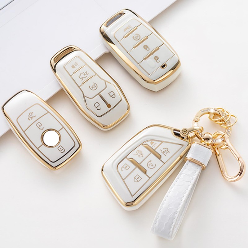CACARLIKE for Dodge Key Fob Cover with Dodge Keychain, Car