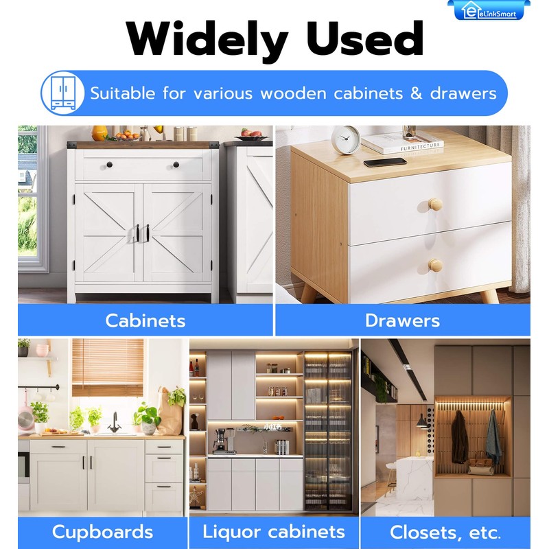 eLinkSmart Smart Cabinet Lock, Keyless Electronic Digital RFID Bluetooth Hidden