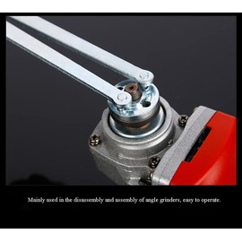 Heavy-Duty Angle Grinder Wrench, Universal High-Strength Reinforced Carbon Steel Adjustable Pin Spanner 4mm Pin Fit for Round Nuts (Silver)