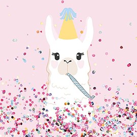 20 Napkins Llama in Party Mood | Animals | Children | Birthday | Table Decoration 33 x 33 cm