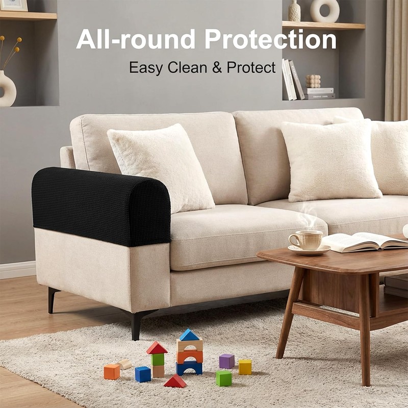 RAINFLOW Stretch Armrest Covers for Sofa - Couch Arm Covers